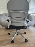 Back: Graphite 3d Knit Seat: Tornado BUZZ2 on Platinum Solid Frame